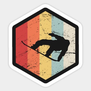 Retro Vintage Snowboarding Icon Sticker